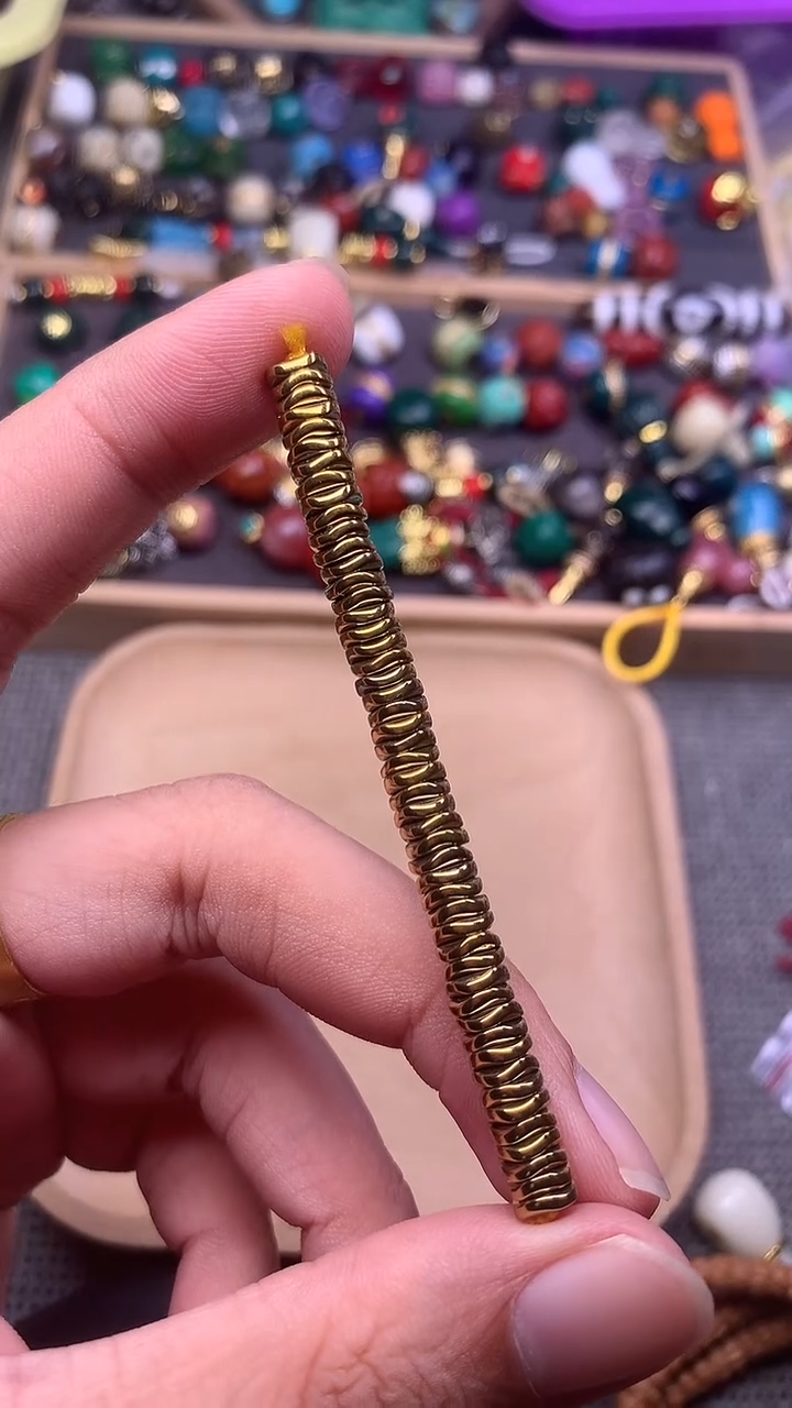 金色盘缠隔片卡6mm 不掉色 50片发