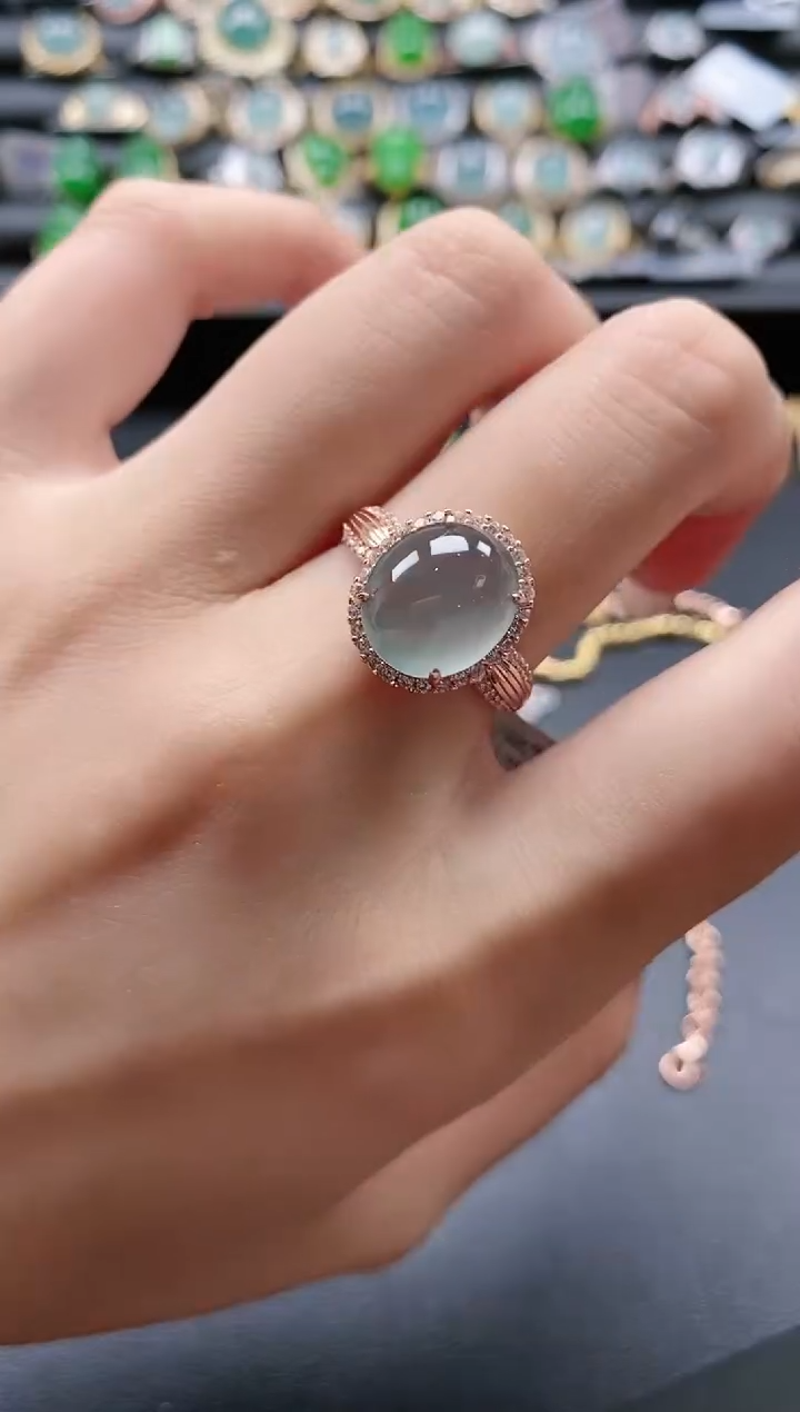 【闪购商品】翡翠戒指银S925镶嵌51511