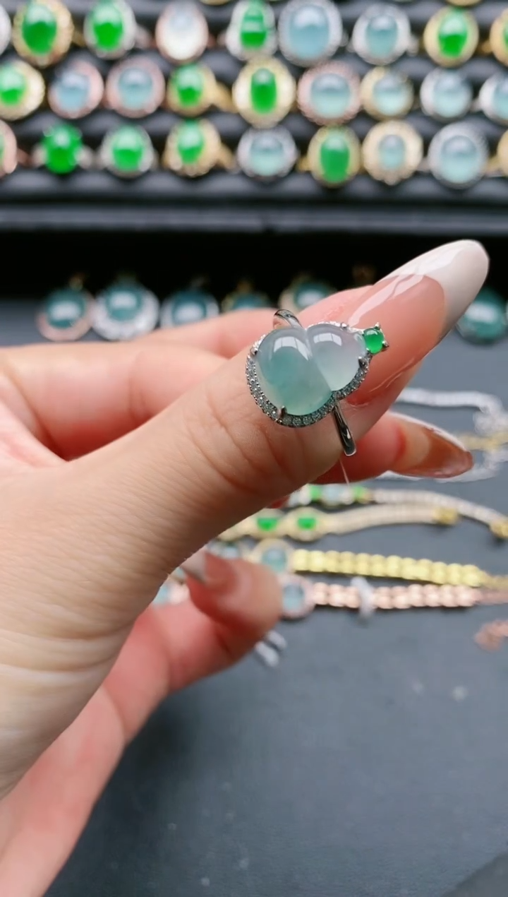 【闪购商品】翡翠戒指银S925镶嵌111111