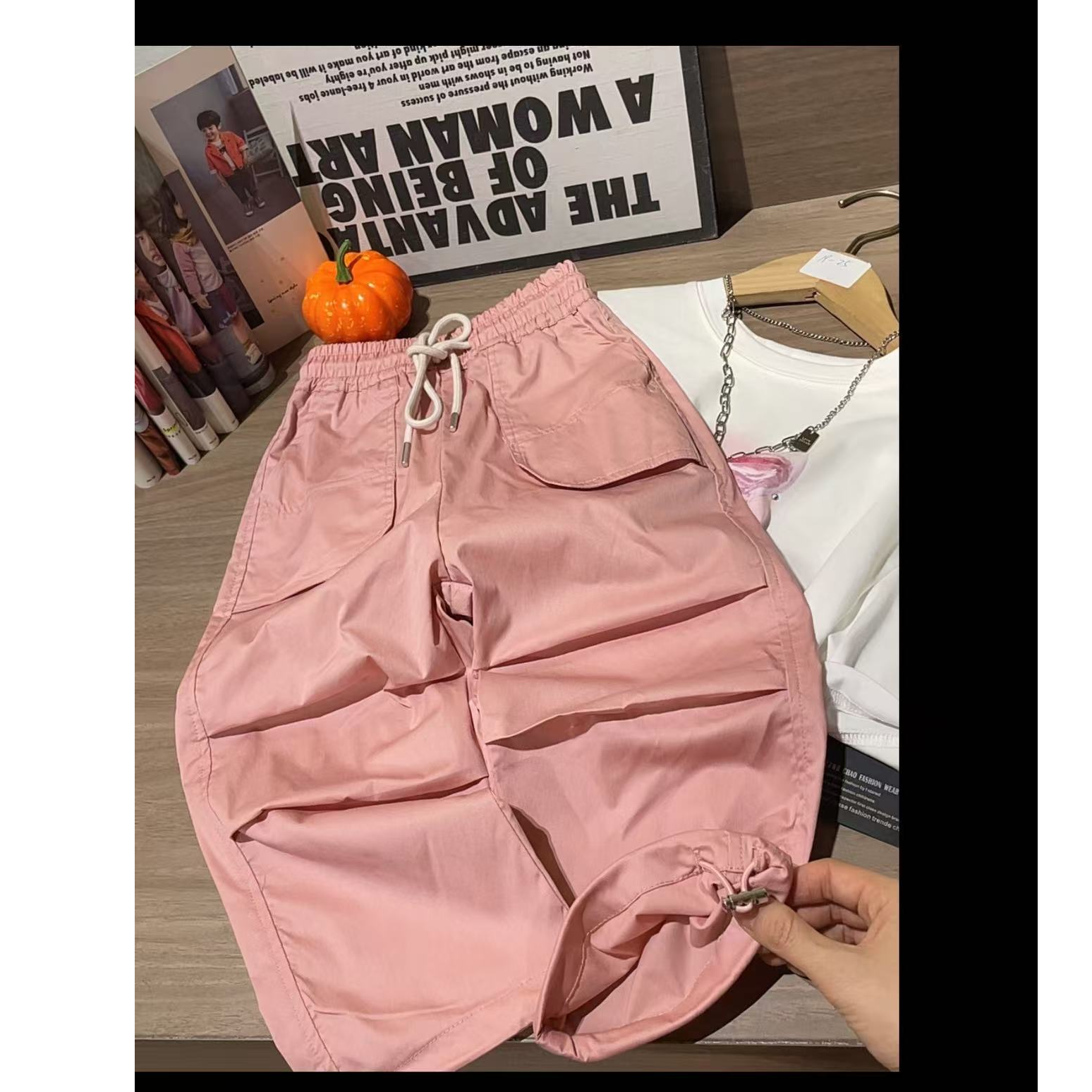 505752  韩版男童女童时尚洋气日常百搭休闲宽松休闲裤