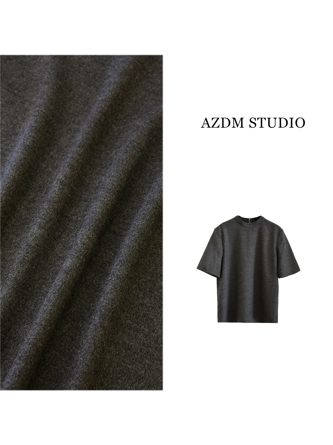 [AZDM]初剪羊毛极简短袖T恤