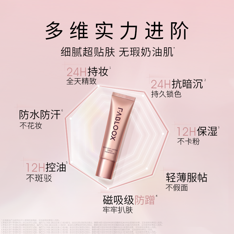 【奶皮粉霜3.0-重磅升级】馥碧诗粉霜粉底液20g 24H持妆遮瑕控油w