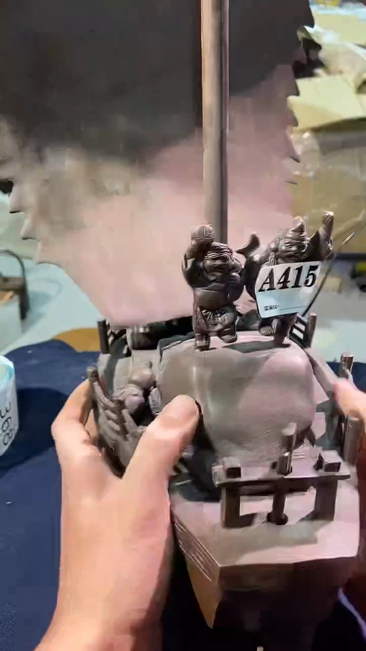 中古美术工艺品415铜船