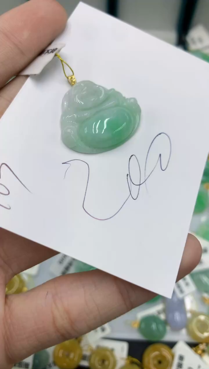 【闪购商品】翡翠颈饰18K金镶嵌号链接111111