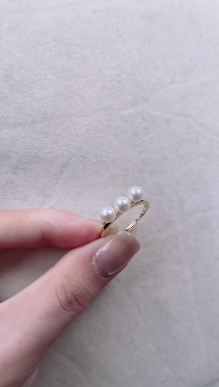 【闪购商品】淡水珍珠戒指银S925镶嵌a571