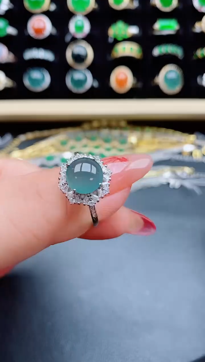 【闪购商品】翡翠戒指银S925镶嵌321321