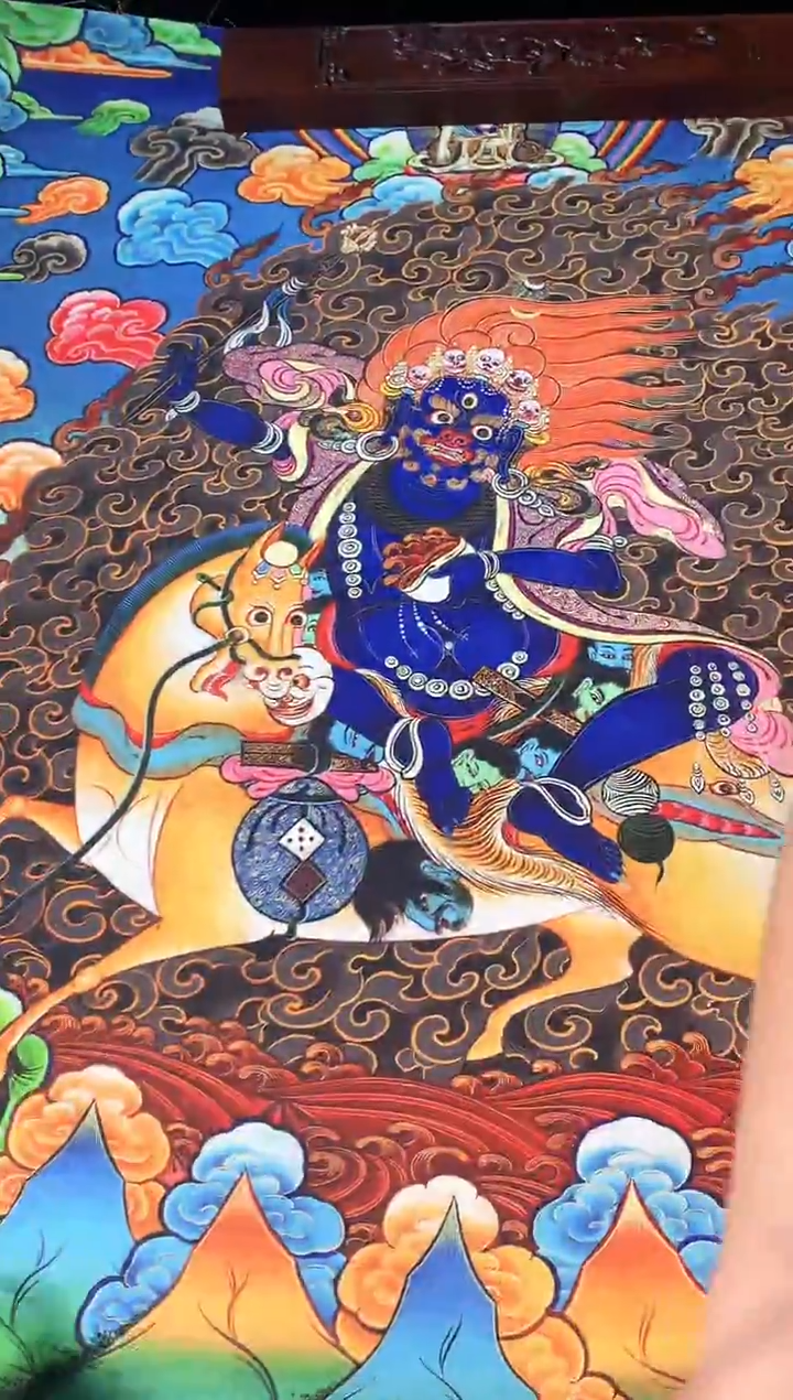 卷轴画019蓝财神