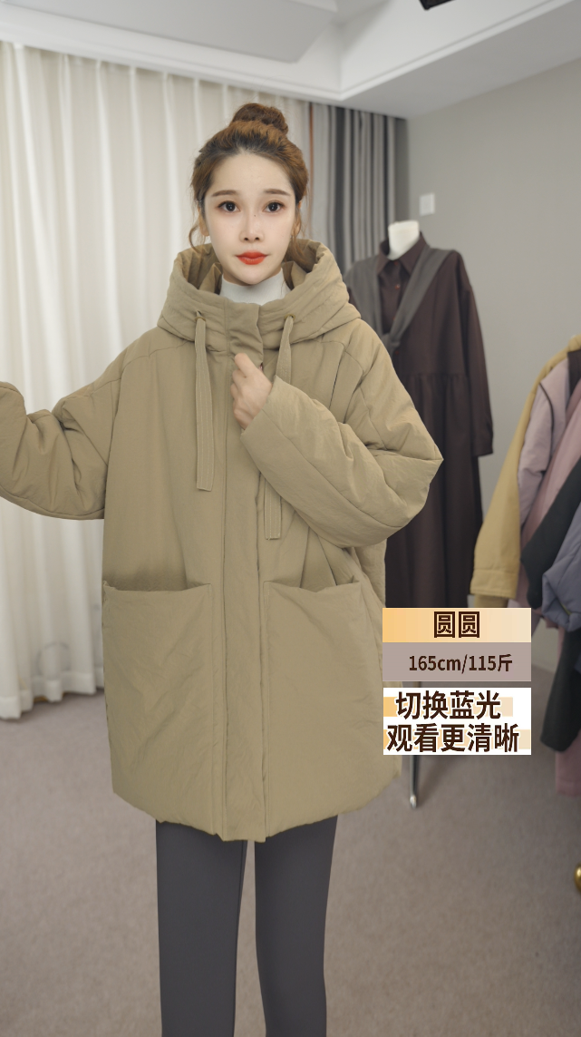 【圆圆家】2025年冬季门店新款大码休闲时尚潮流保暖加厚棉衣棉服