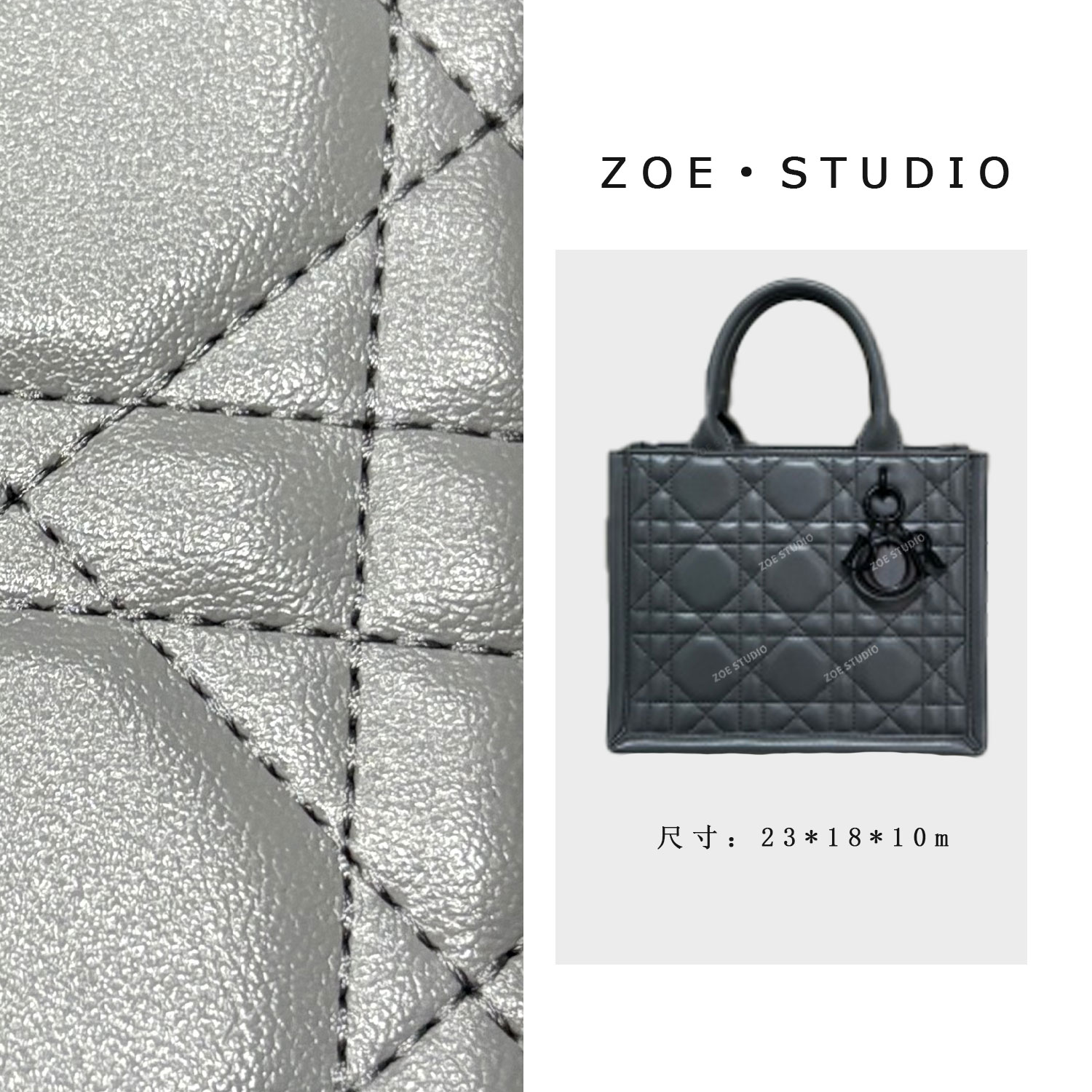 【佐伊甄选】ZT-95021-墨灰色轻奢女士时尚潮流通勤腋下斜挎包