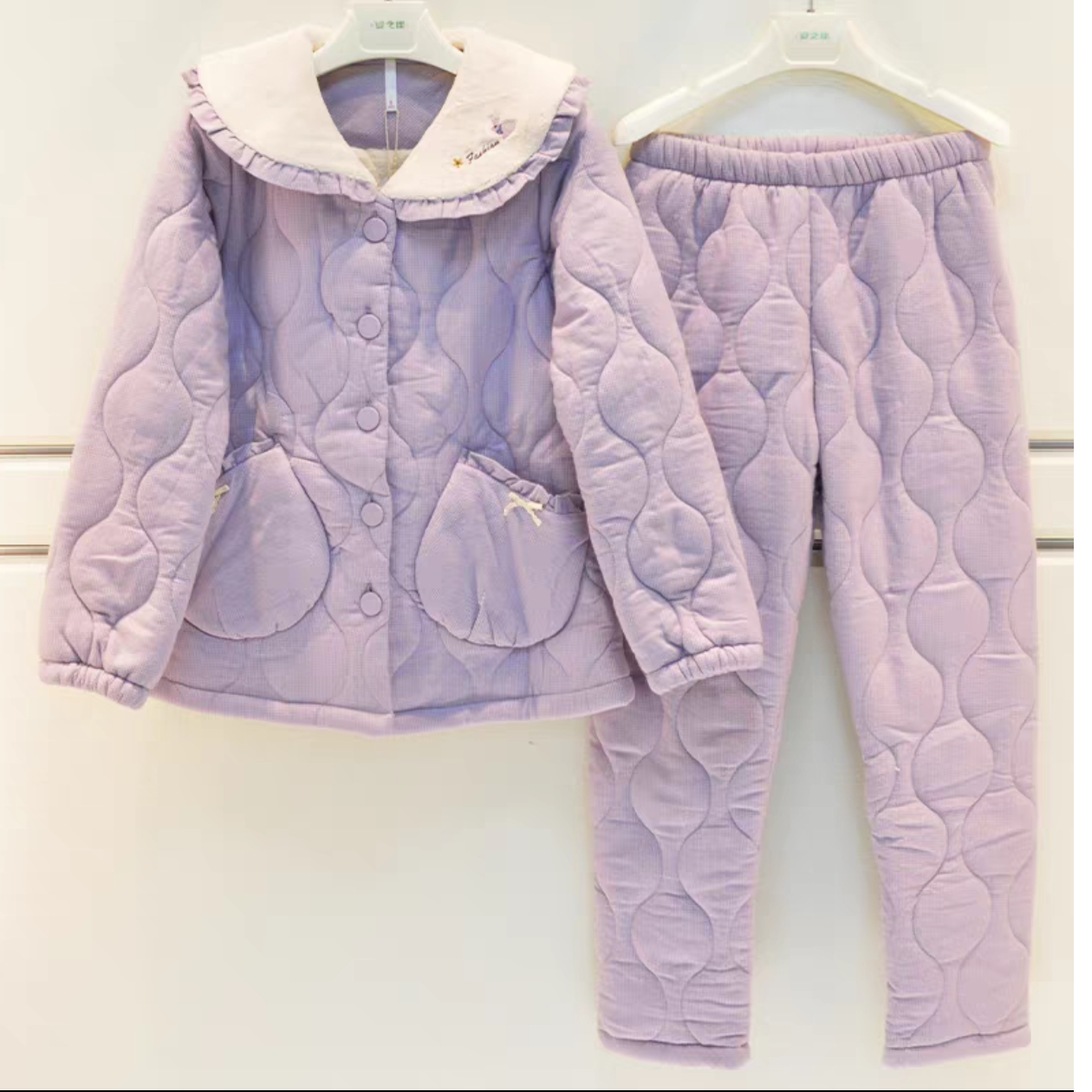 彩色品牌睡衣女士秋冬家居服20881