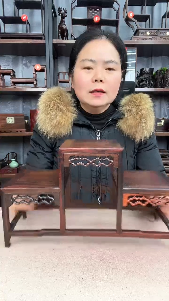 【闪购商品】乌木类端景台2967小李红木工艺品