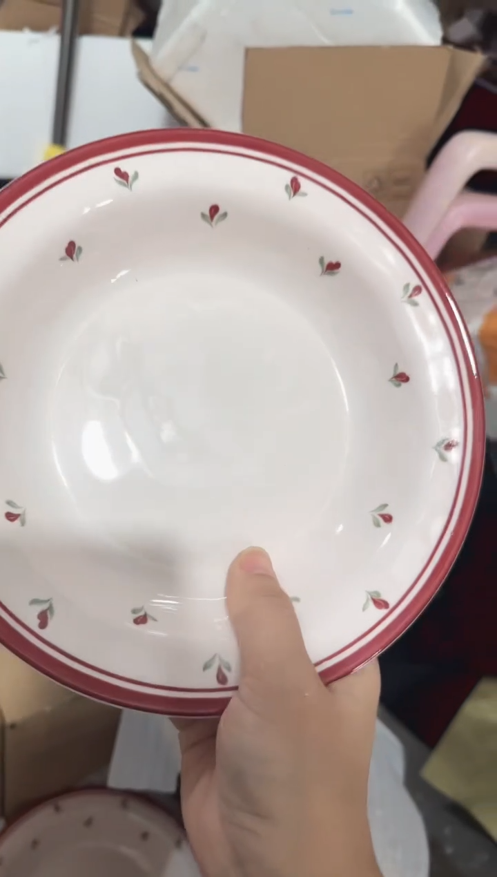 【正品】8.3寸郁金香【圆盘】 X2个别黑点针眼属正常基本无暇