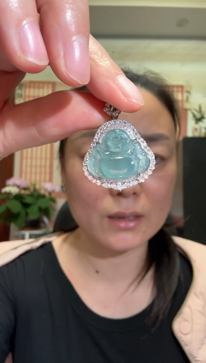 颈饰银S925镶嵌翡翠00005089