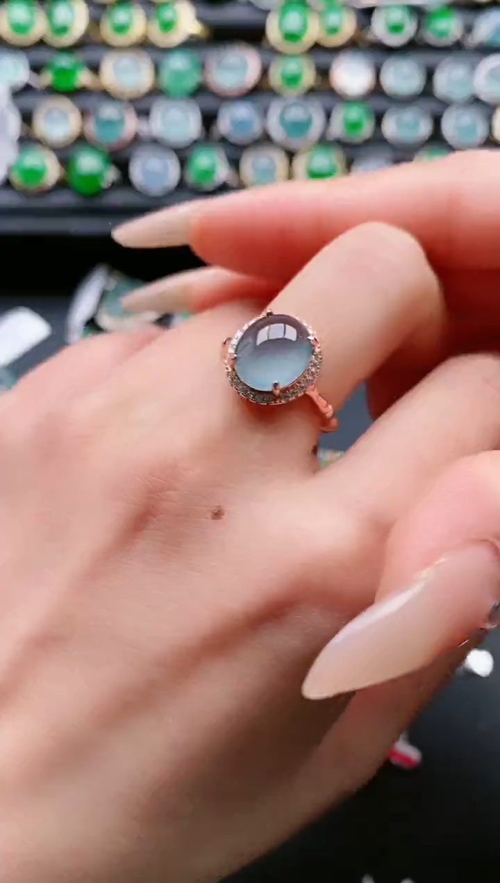 【闪购商品】翡翠戒指银S925镶嵌111111