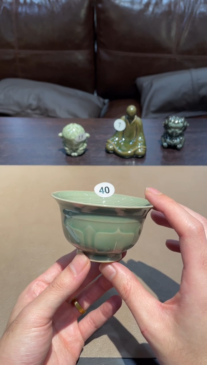 40窑承青瓷越窑杯子