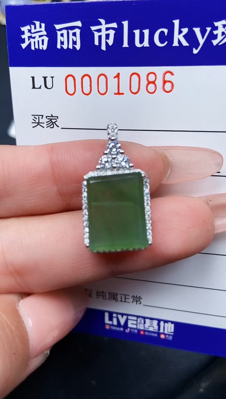 【闪购商品】翡翠颈饰银S925镶嵌1086
