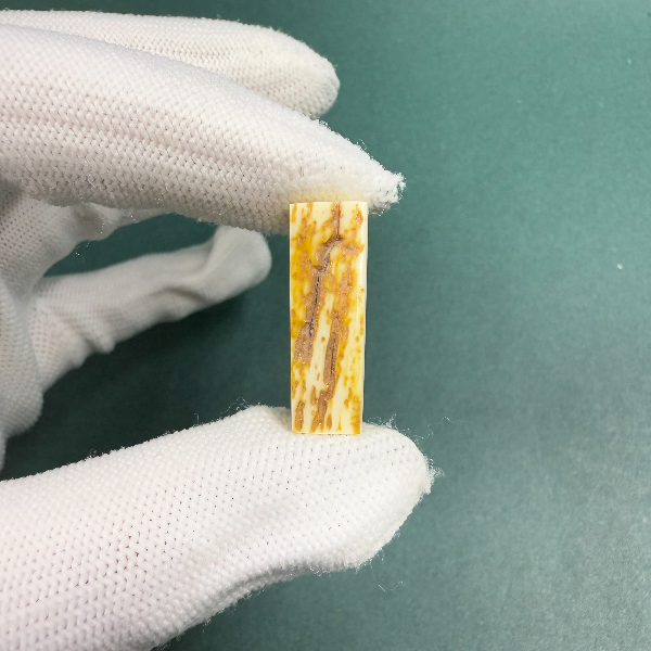 H5876天然猛犸牙一字三通 支持鉴定 假一罚四