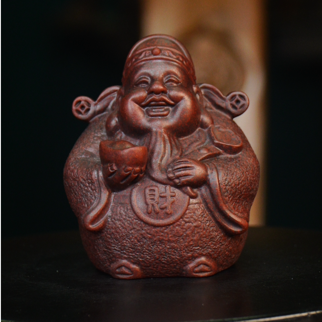 元宝财神 宜兴紫砂摆件