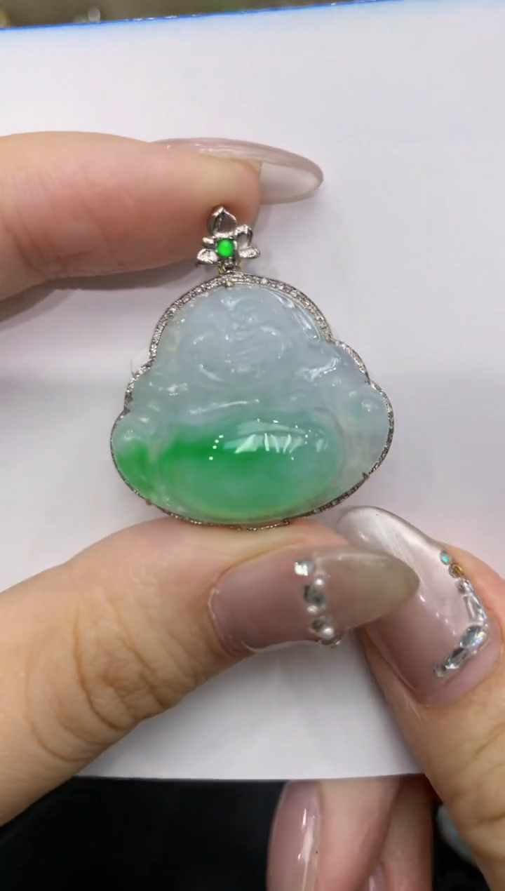 【闪购商品】翡翠颈饰18K金镶嵌222222222