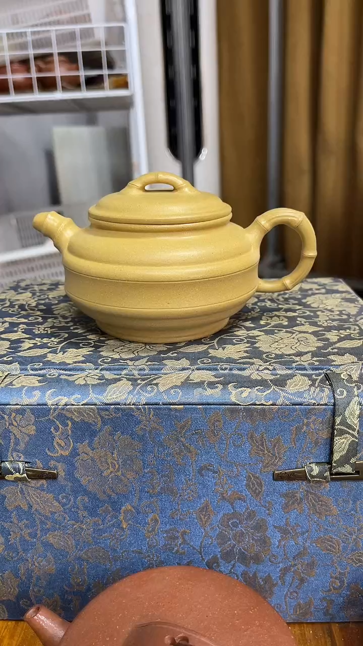 茶壶紫砂本绿双线竹鼓