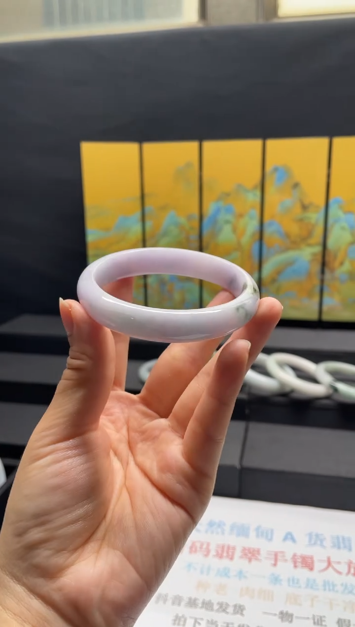 未镶嵌手镯翡翠06#天然缅甸A货翡翠手镯56-57圈口