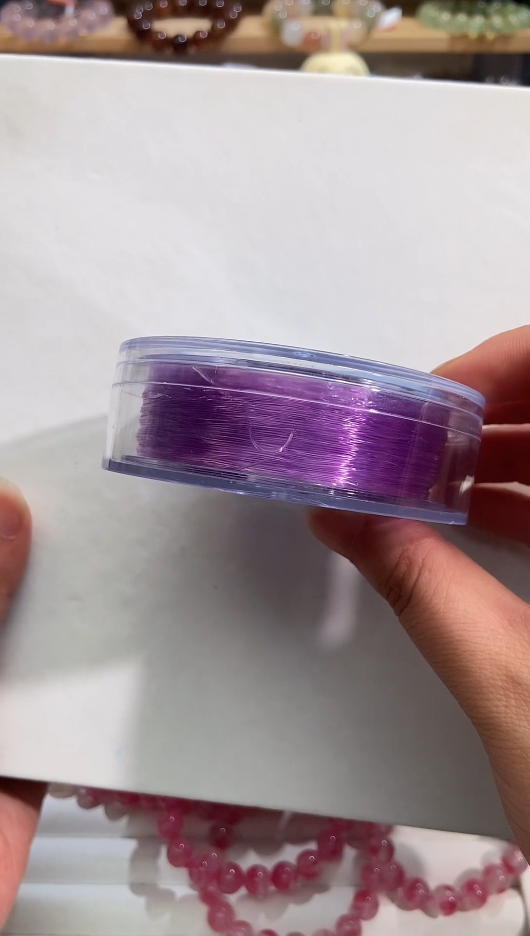 水晶手链未镶嵌紫线 