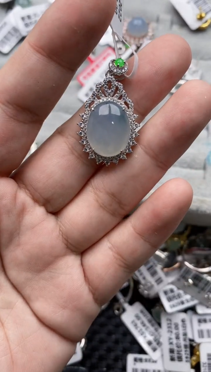 【闪购商品】翡翠戒指银S925镶嵌777777---4