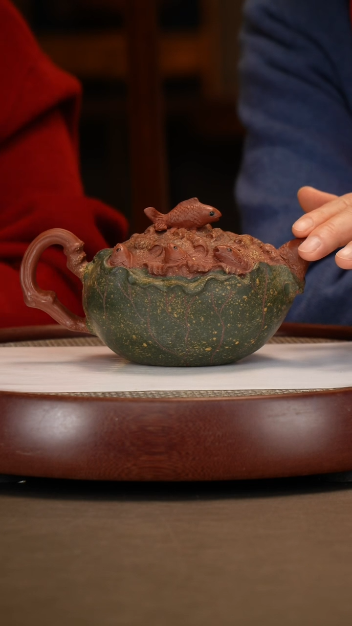 【闪购商品】紫砂茶壶【鲍宜明】红泥鸿运当头