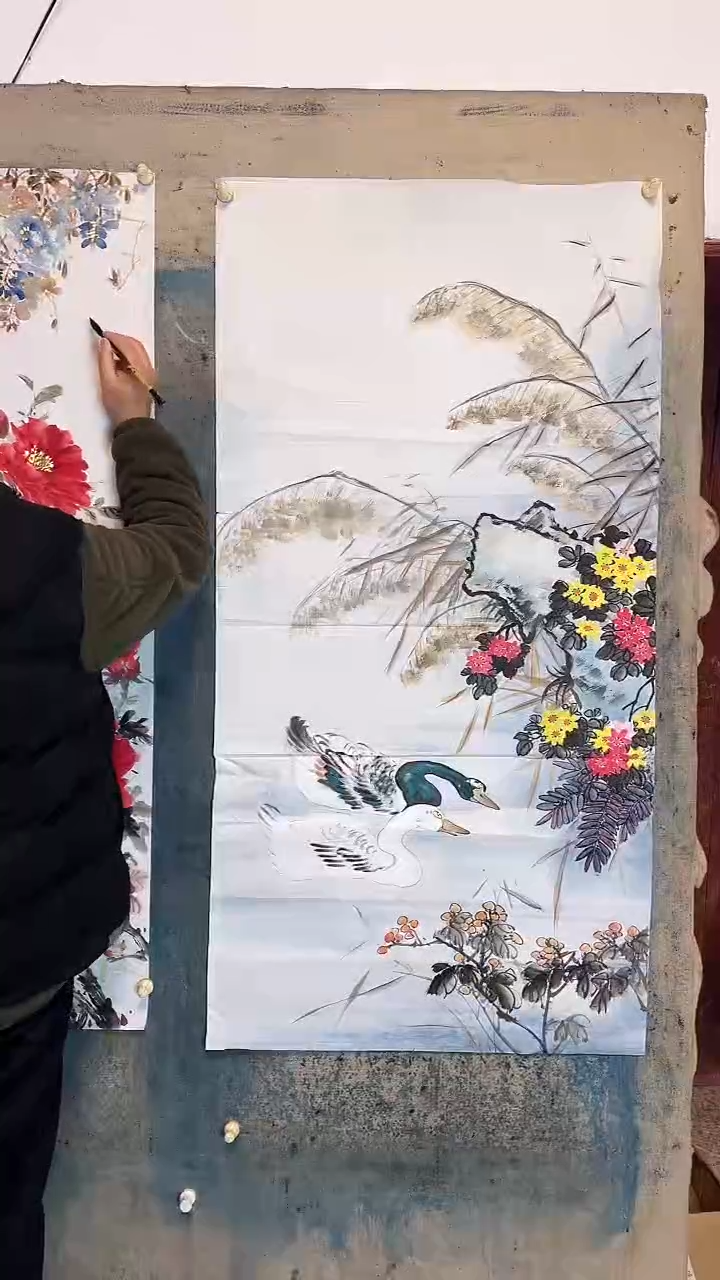 【闪购商品】国画国画国画花鸟四尺138乘68