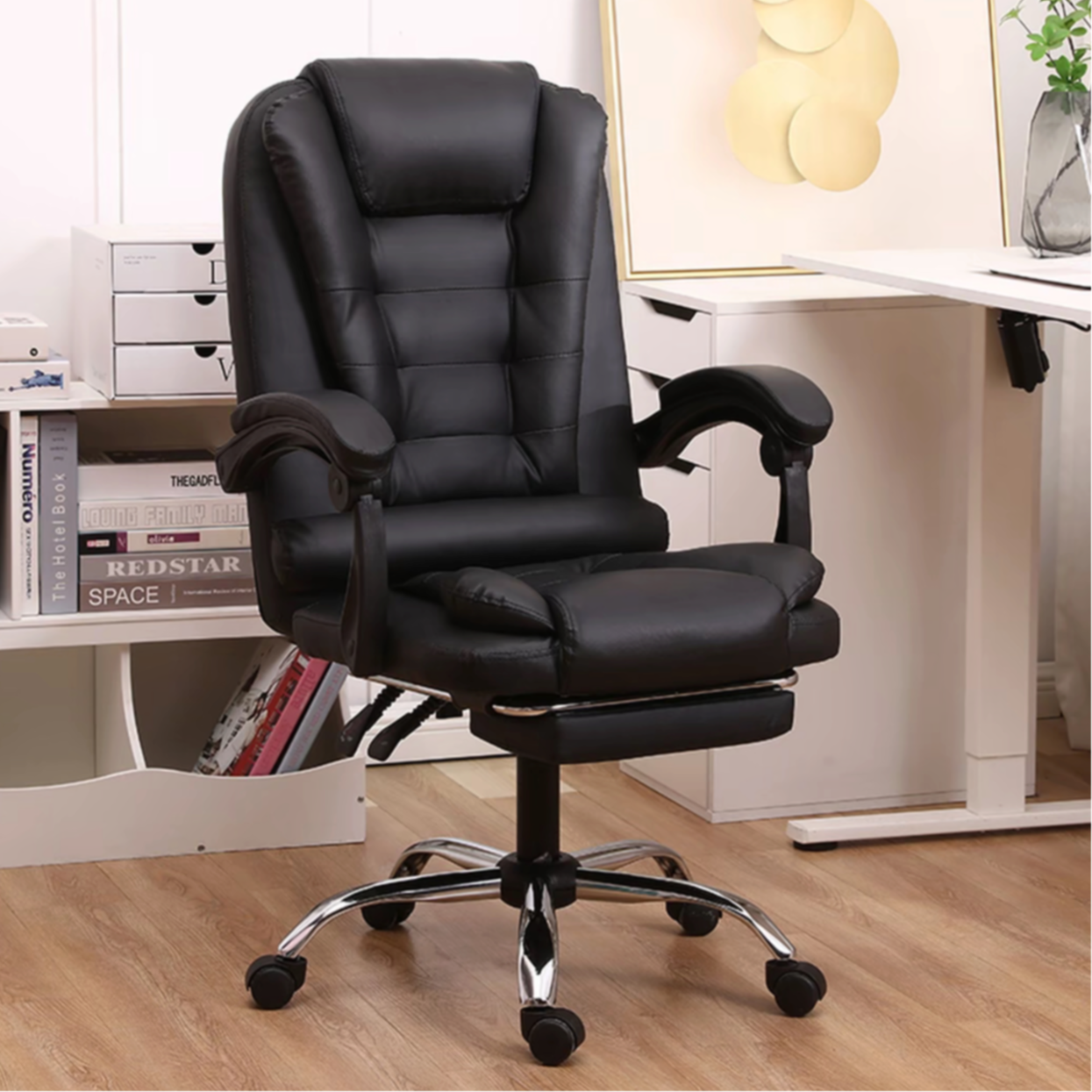 【PU皮】办公椅电脑椅家用椅子转椅座椅老板椅升降书房靠背椅