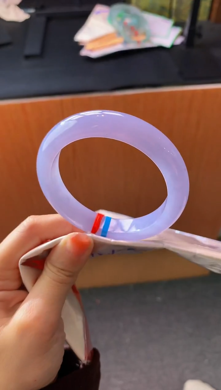 未镶嵌手镯翡翠-Q61 圈口 55.4