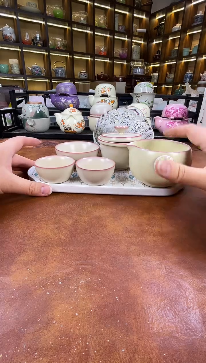 .古道源猪油冻旅行+金银错茶盘