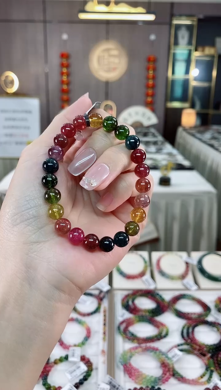 单圈手串8mm+未镶嵌碧玺（多样性发一条）hon