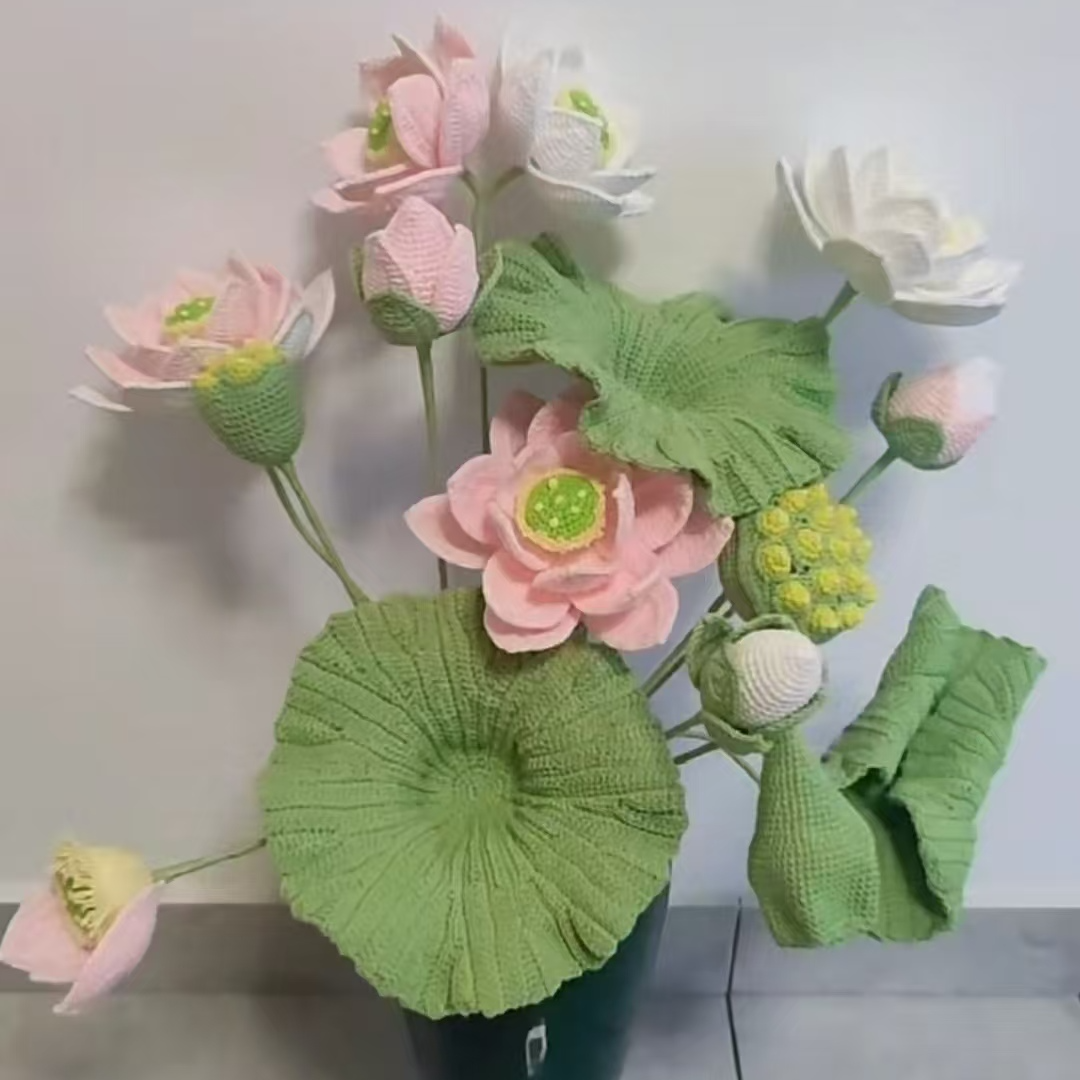 手工毛线花 一对一选花