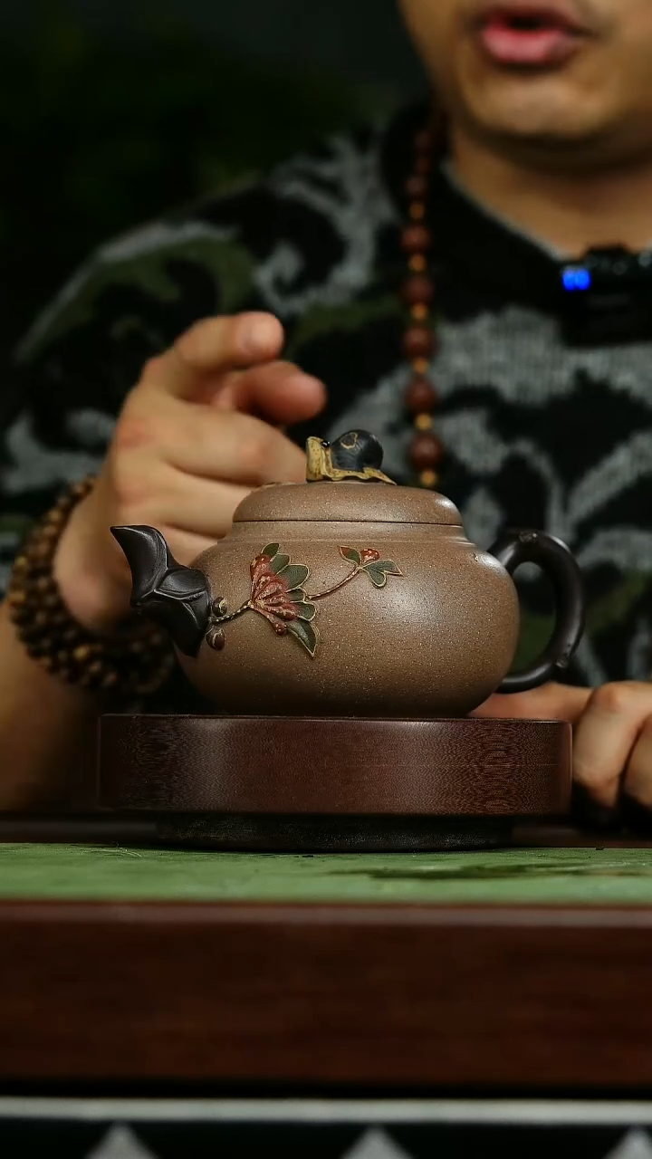 茶壶紫砂h3花器老段泥*陈玉兰