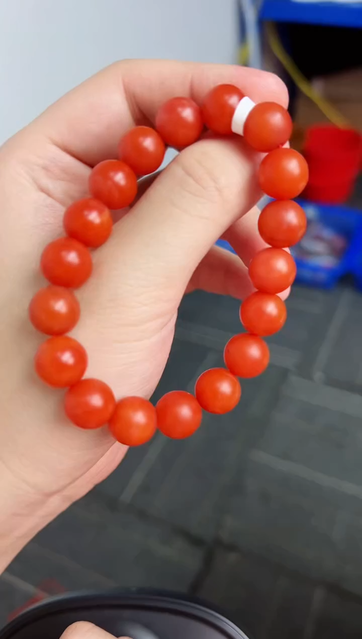 【闪购商品】南红玛瑙手串未镶嵌滴水洞哑光11+一条