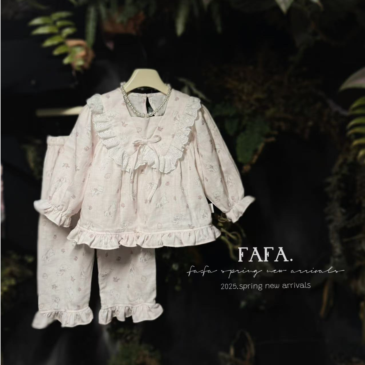 【FAFA】CT259416春季新品女童居家睡衣套装
