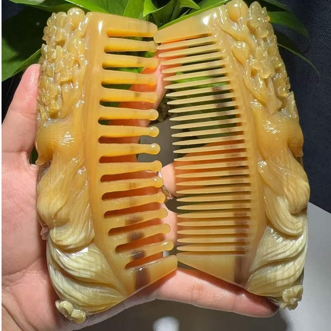 白水牛角梳子一物一拍