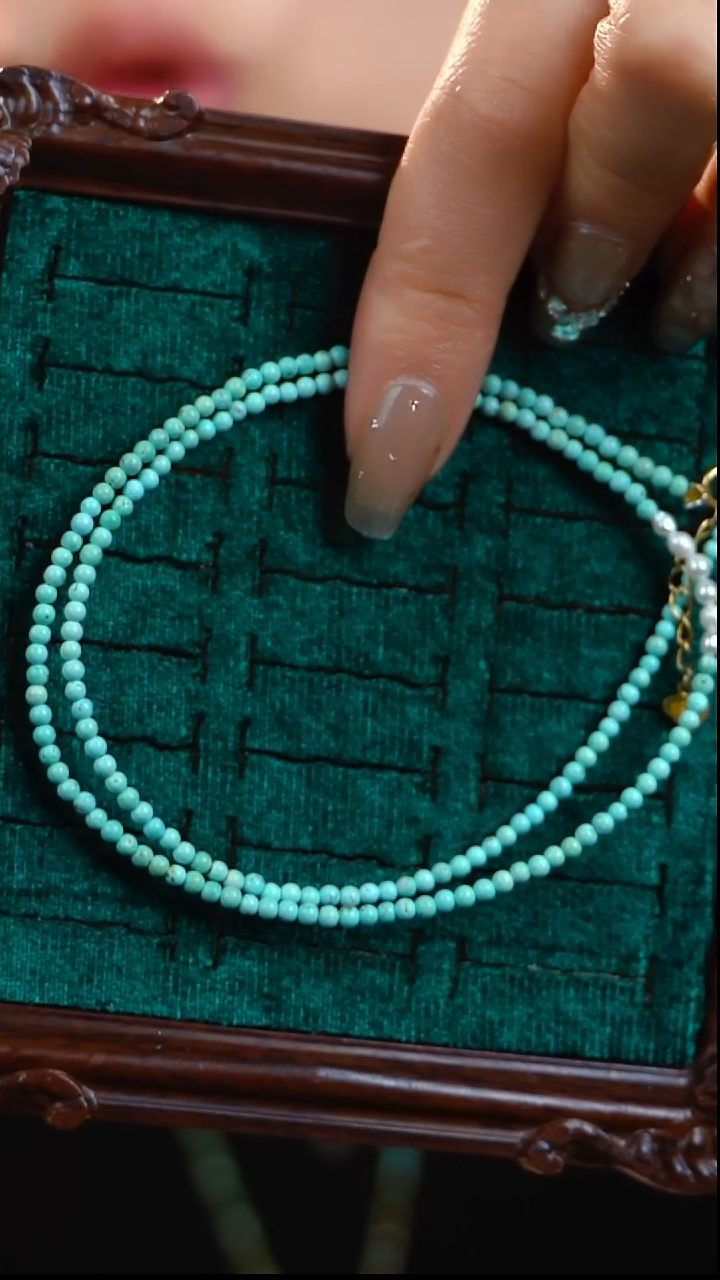 未镶嵌绿松石项链项链