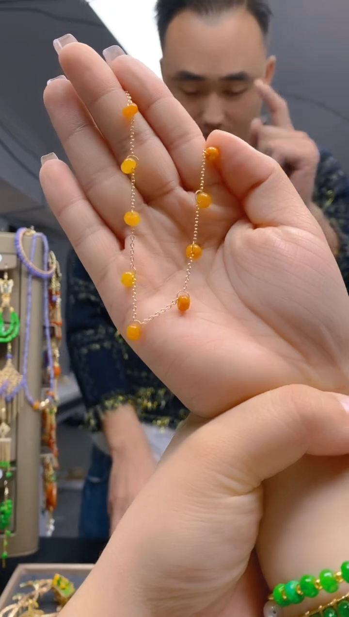 【闪购商品】翡翠耳饰合金347翡翠手链