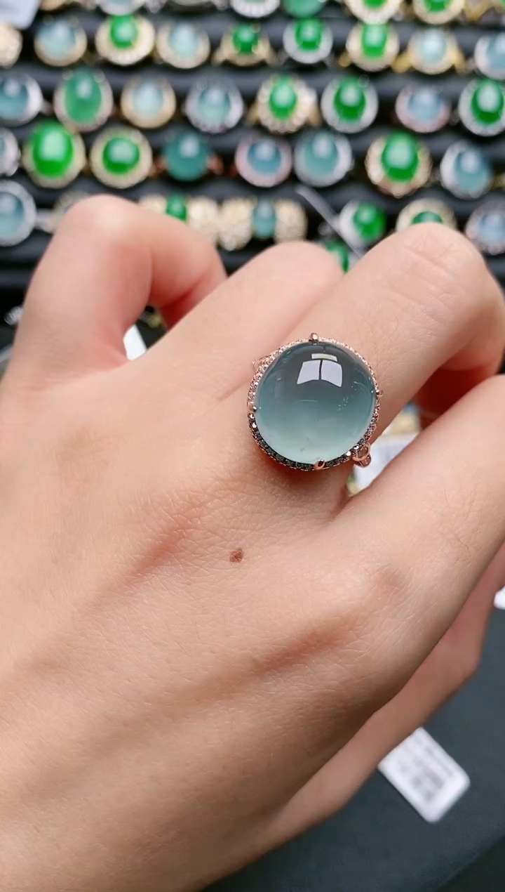 【闪购商品】翡翠戒指银S925镶嵌1111111