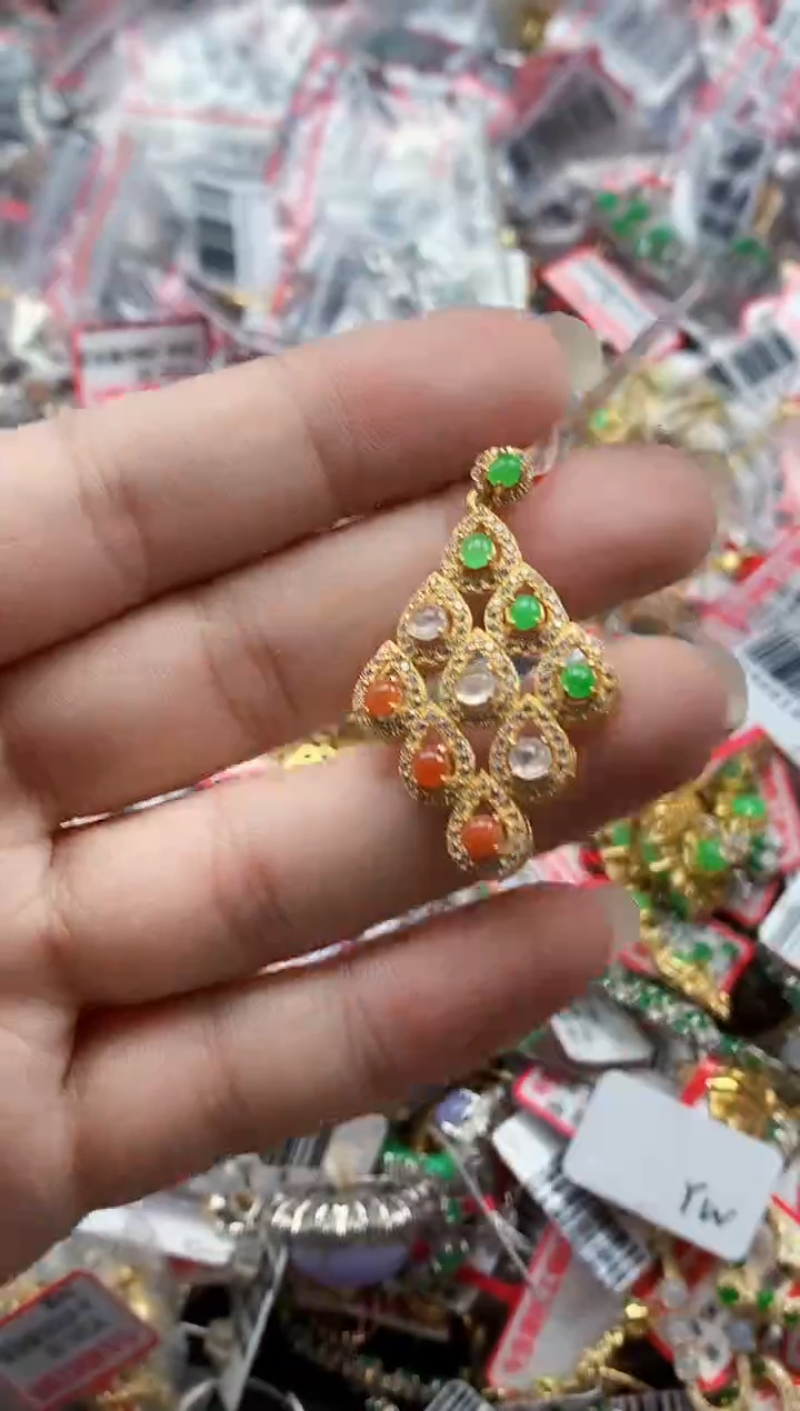 银S925镶嵌戒指翡翠天然A货缅甸翡翠