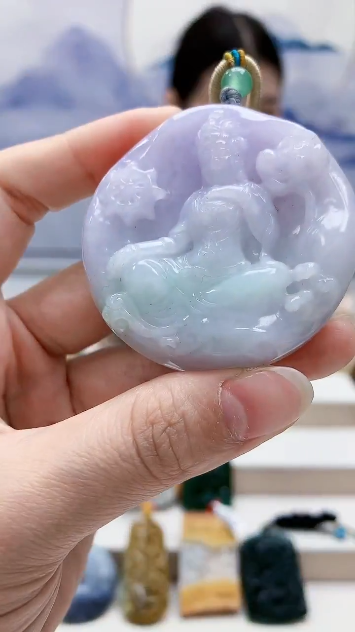 未镶嵌定制翡翠4812lr-毛货挂件65