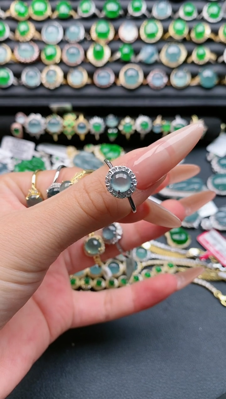 【闪购商品】翡翠戒指银S925镶嵌11111111