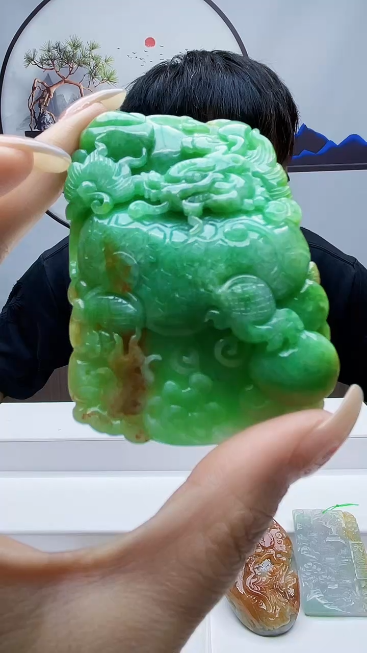 未镶嵌定制翡翠毛货挂件71