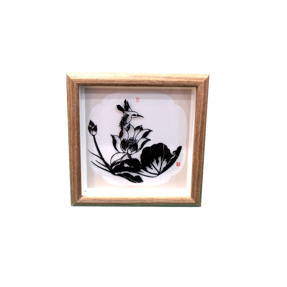 芜湖铁画/国风荷花图/传统锻铁工艺/生日礼物伴手礼/办公桌