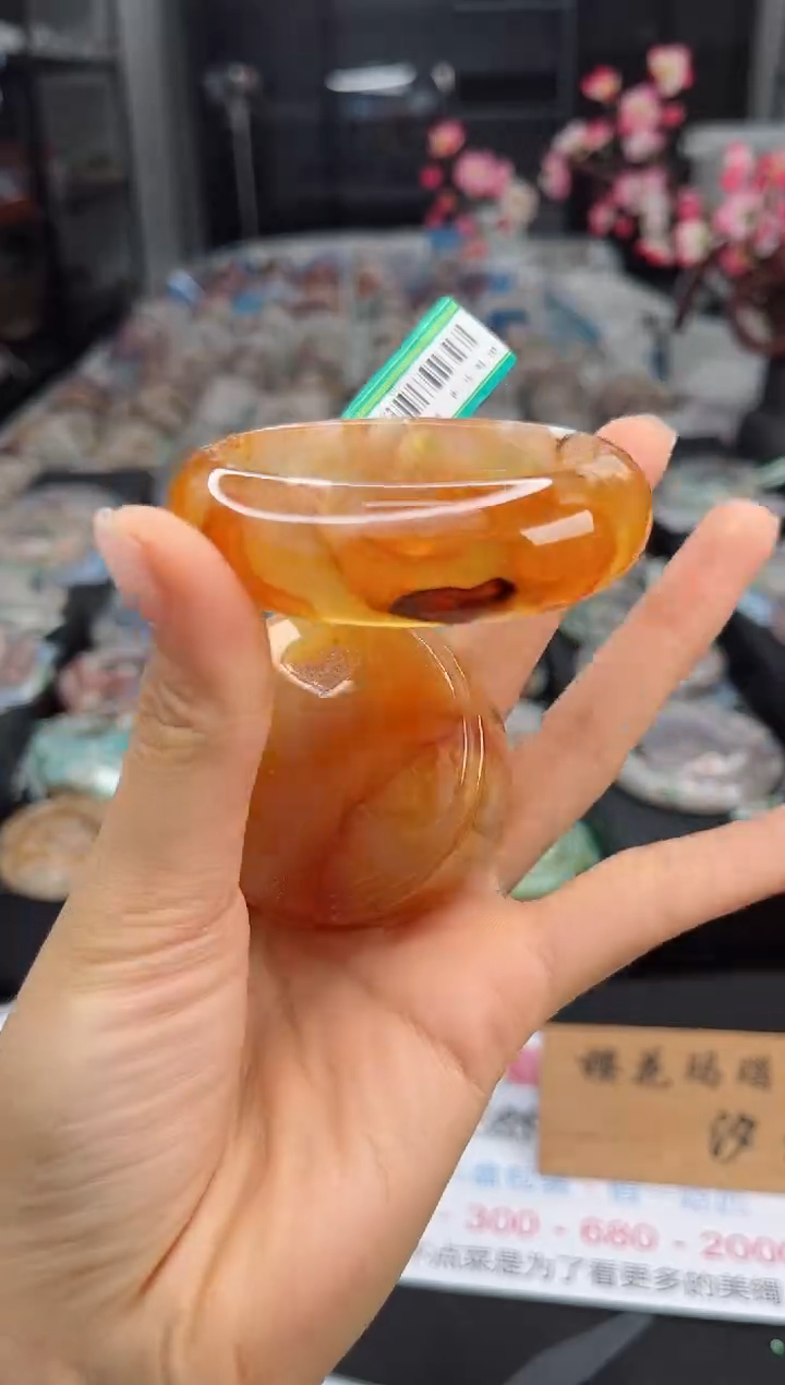 石英质玉手镯未镶嵌52圈口（赠送镯心）S95730