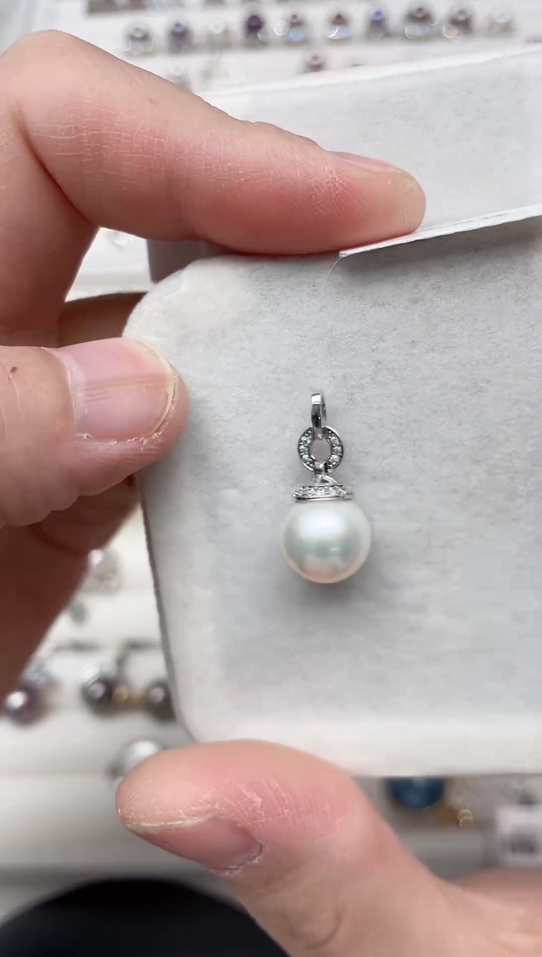 【闪购商品】淡水珍珠吊坠(赠链)银S925镶嵌吊坠