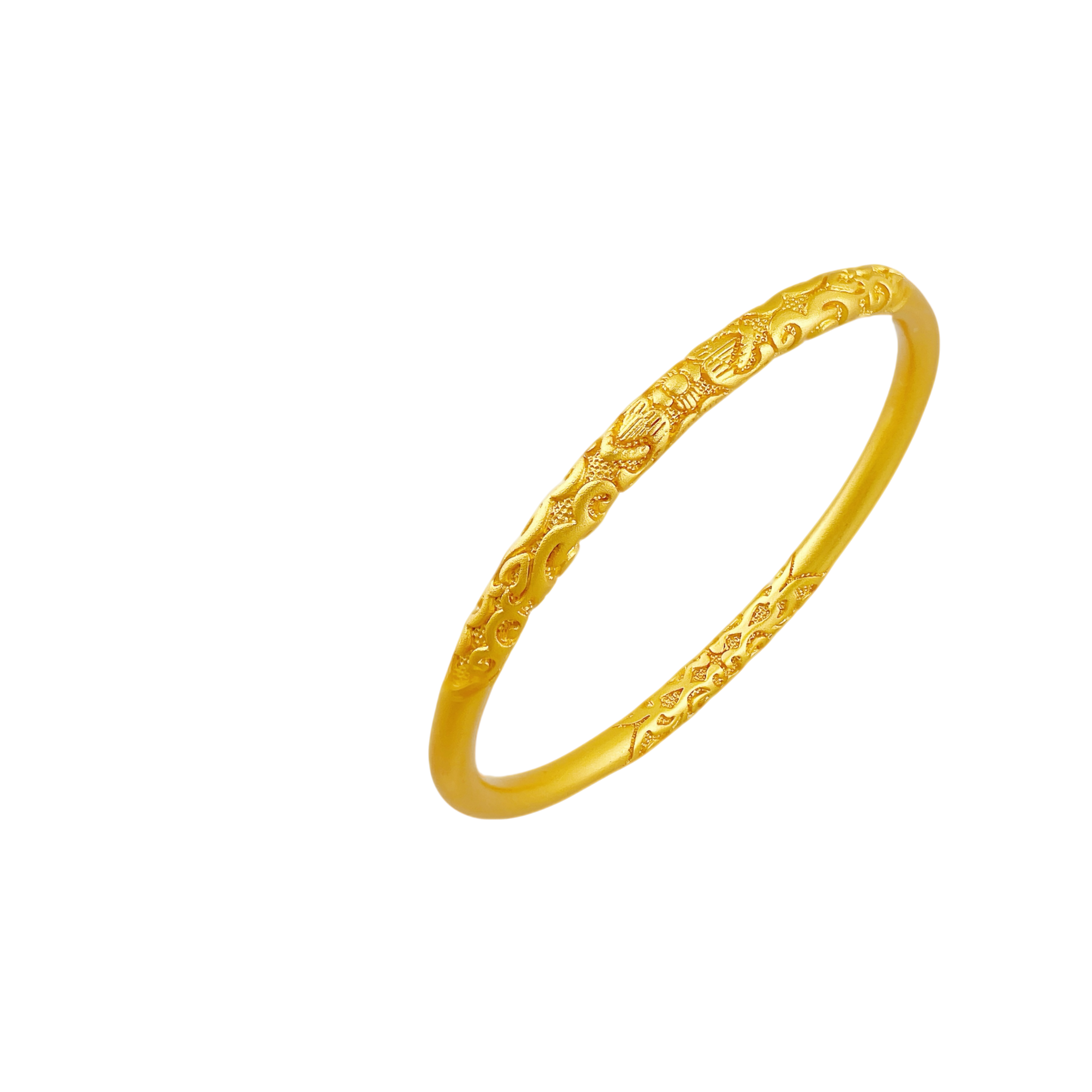 卷草纹实心5N古法传承轻奢手镯