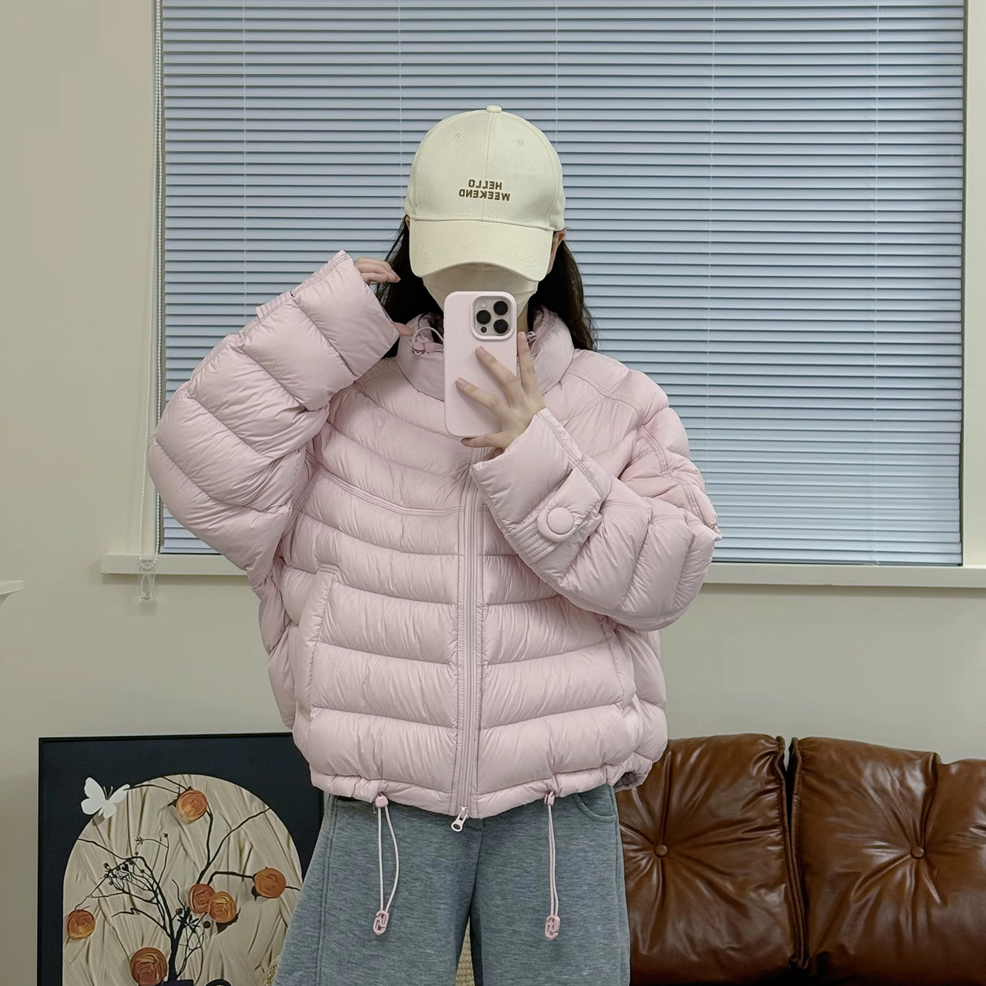 泡芙排骨羽绒服女短款2025新款韩版宽松小个子冬季90白鸭绒厚外套